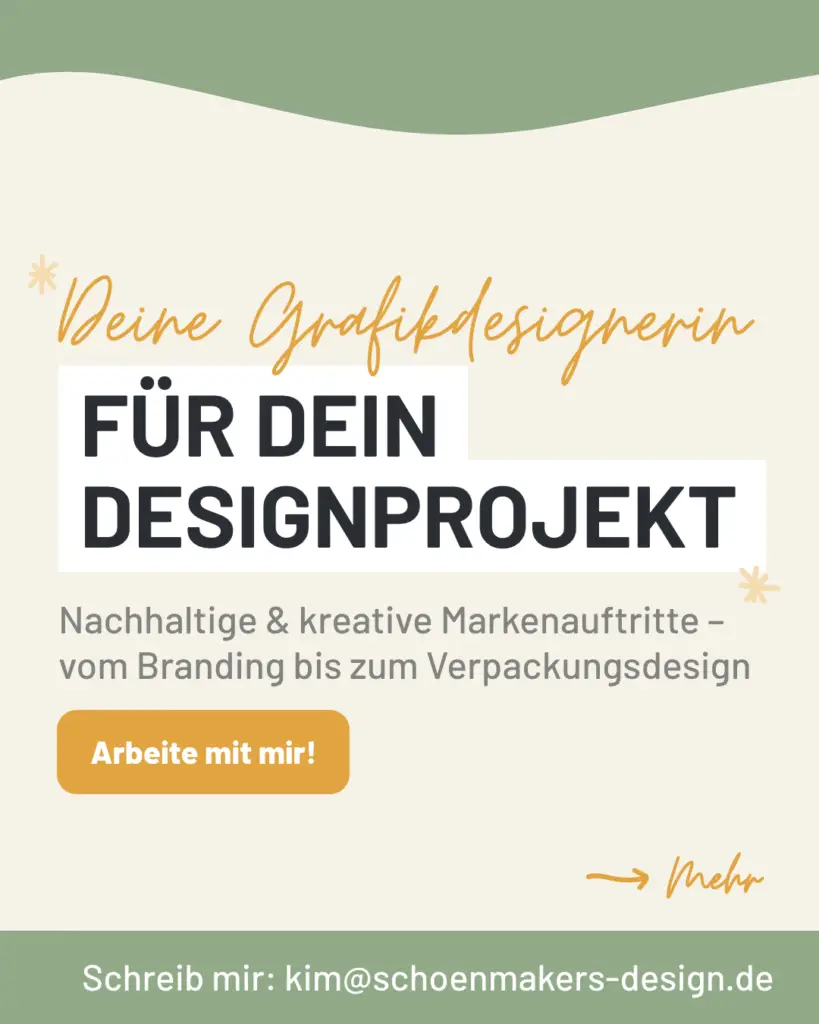 Deine Grafikdesignerin für nachhaltige Designprojekte – vom Branding bis zum Verpackungsdesign
