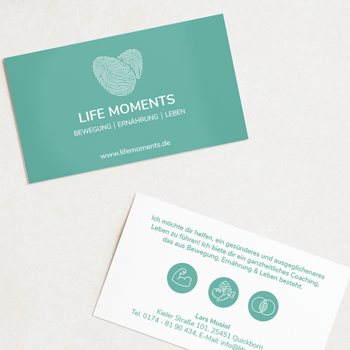 Schoenmakers_Design_Portfolio_Branding_Lifemoments_Logo_Logodesign_Schriftzug_Visitenkarte