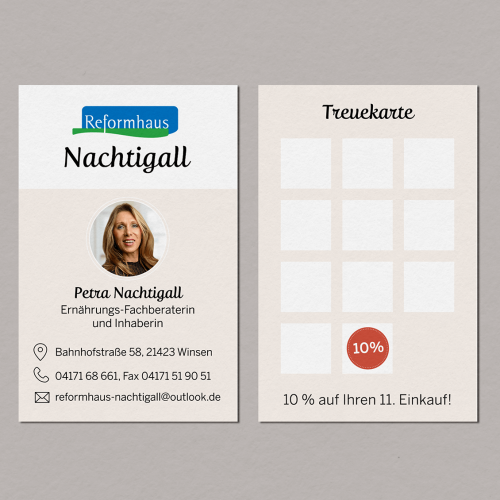 Reformhaus Nachtigall Visitenkarte